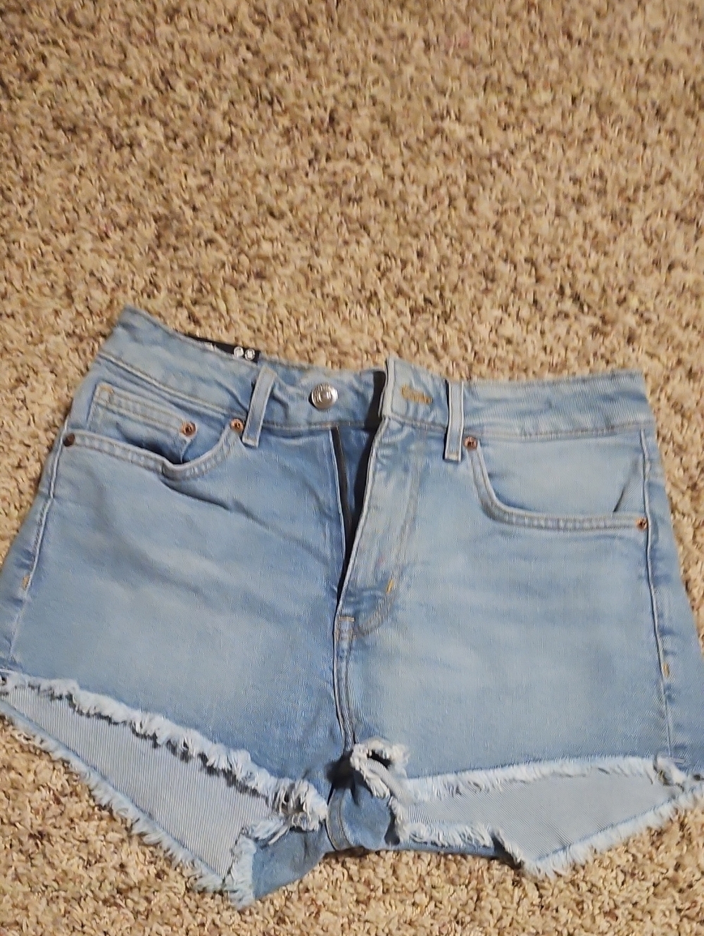 Divided Light Blue Denim Cutoff Shorts